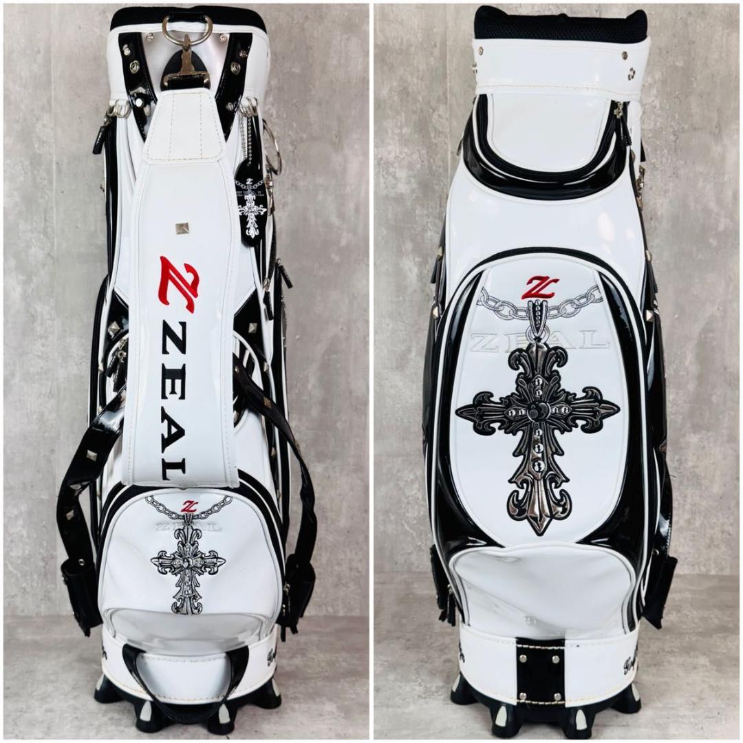 ZEAL ゴルフバッグ キャディバッグ 希少デザイン 6分割 クロス エナメル