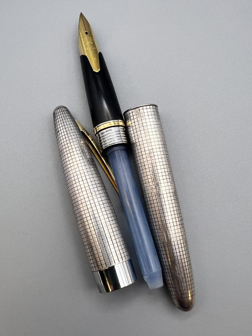 【海】パイロット スターリングシルバー 万年筆 大型ペン先/18K-750