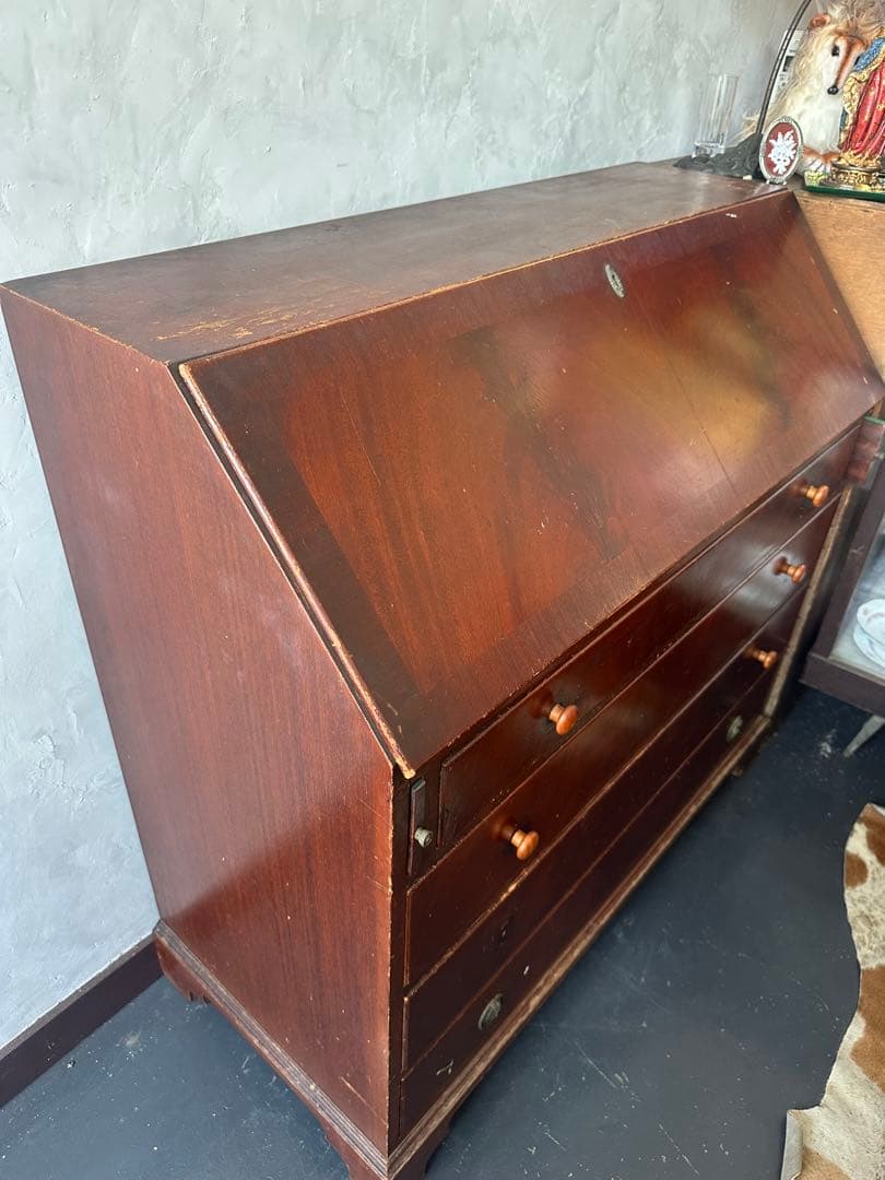 最終価格‼️アンティーク　木製ドロワー付きライティングビューローこの瞬間だけ❣️