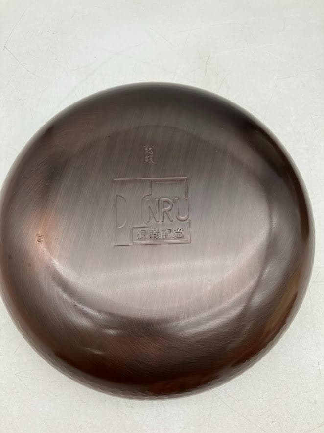 【未使用】純銅製鎚起銅器　杉川堂　菓子入れ