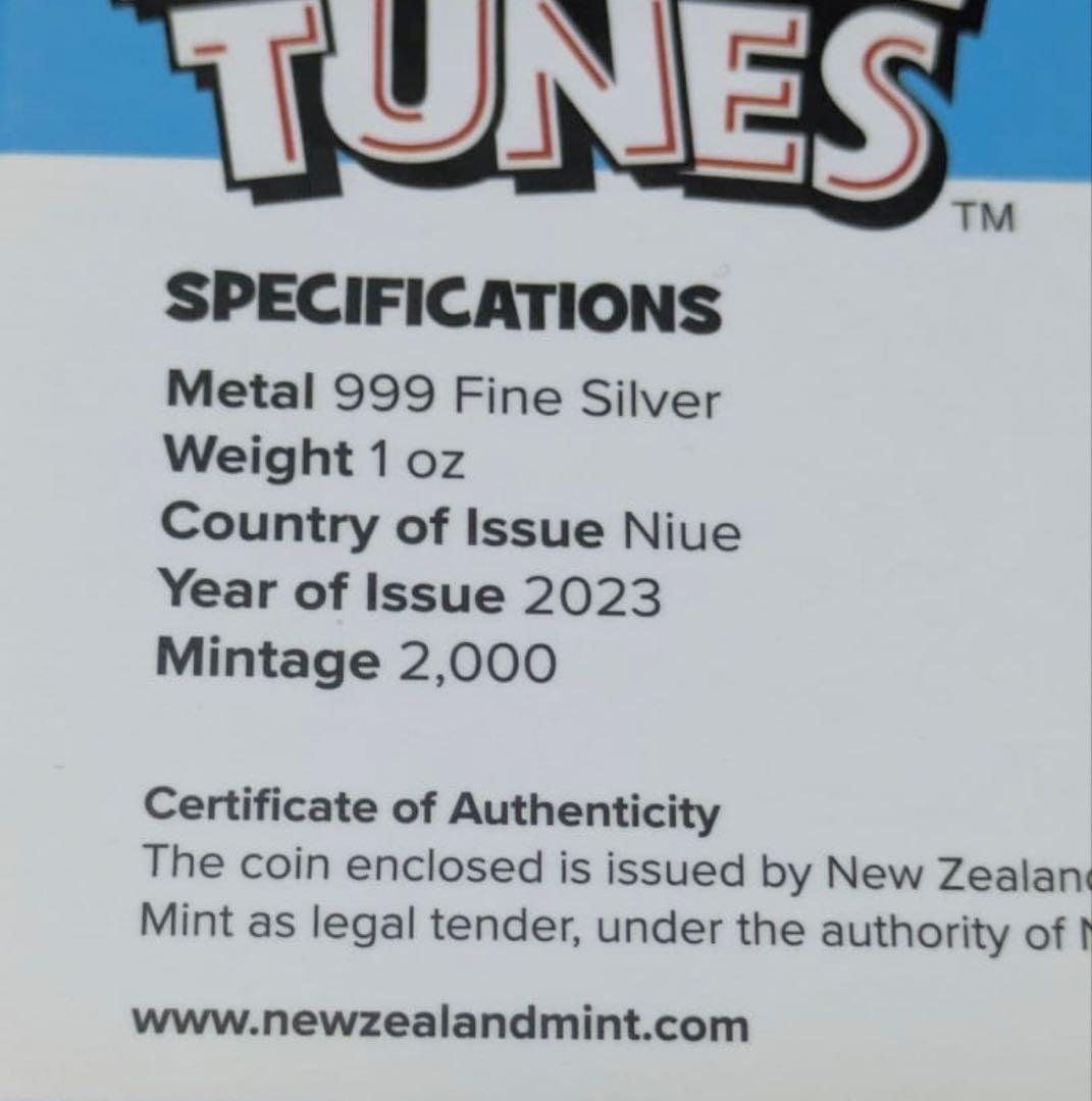 ルーニー・テューンズ　ワイリーコヨーテ1オンス純銀