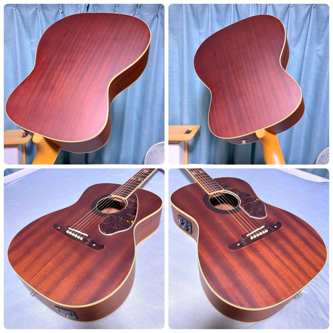 【牛骨☆エレアコ】フェンダー！少し小ぶり！オールマホ【弾き易く調整☆新品の弦】