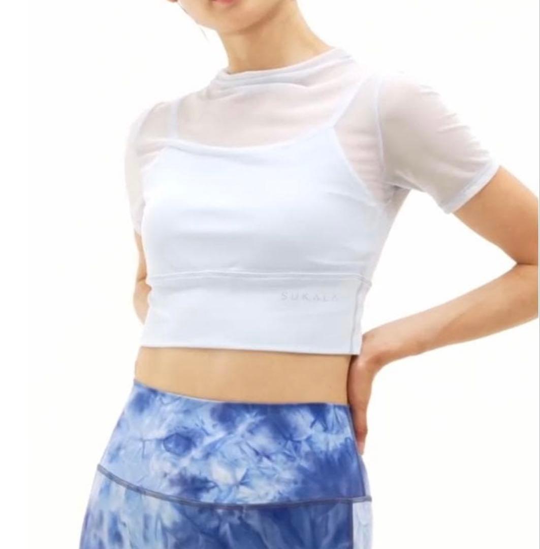 SUKALA アイボリー　シアーレイヤード　トップス