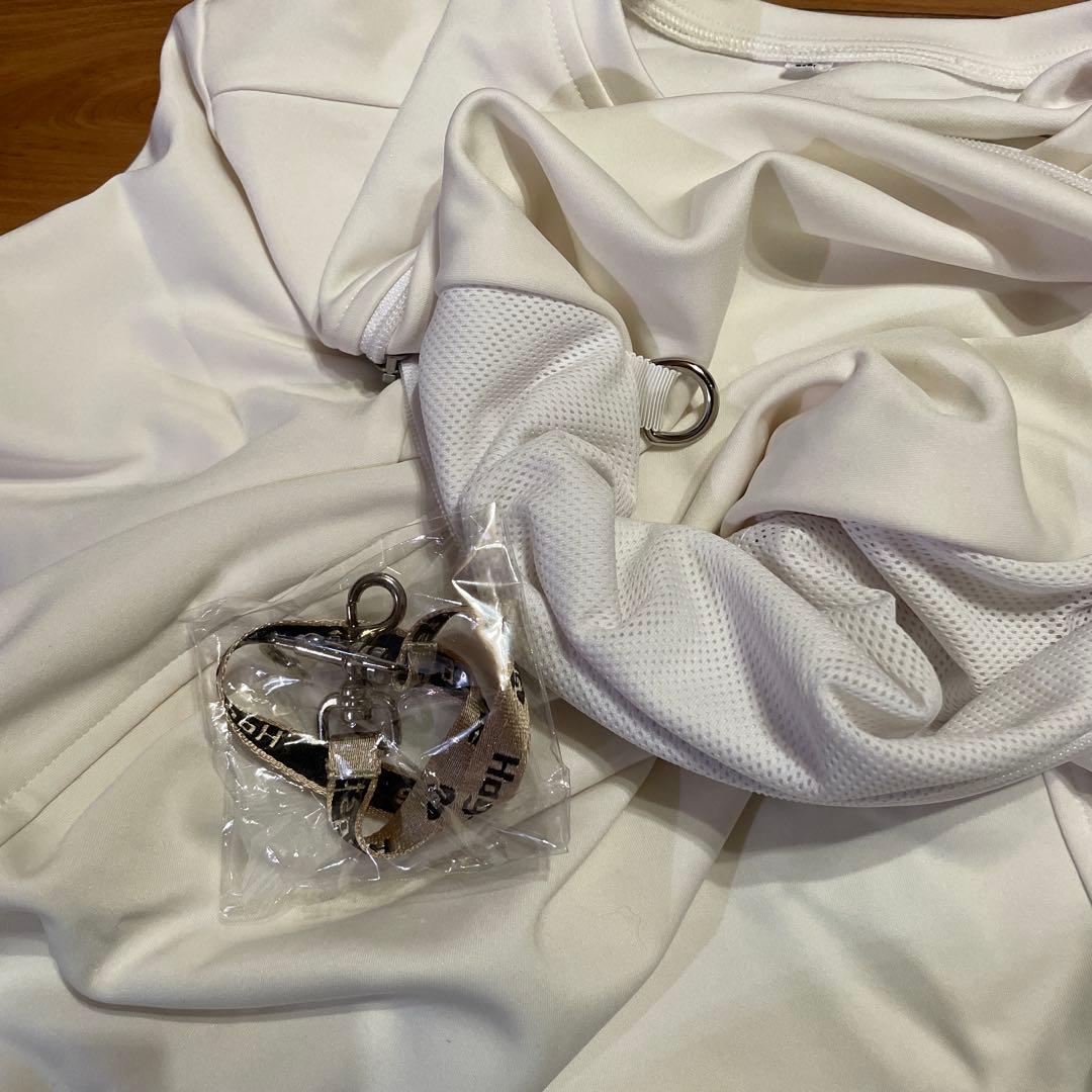 Hogstyle ホワイト Tシャツ ファスナー付き