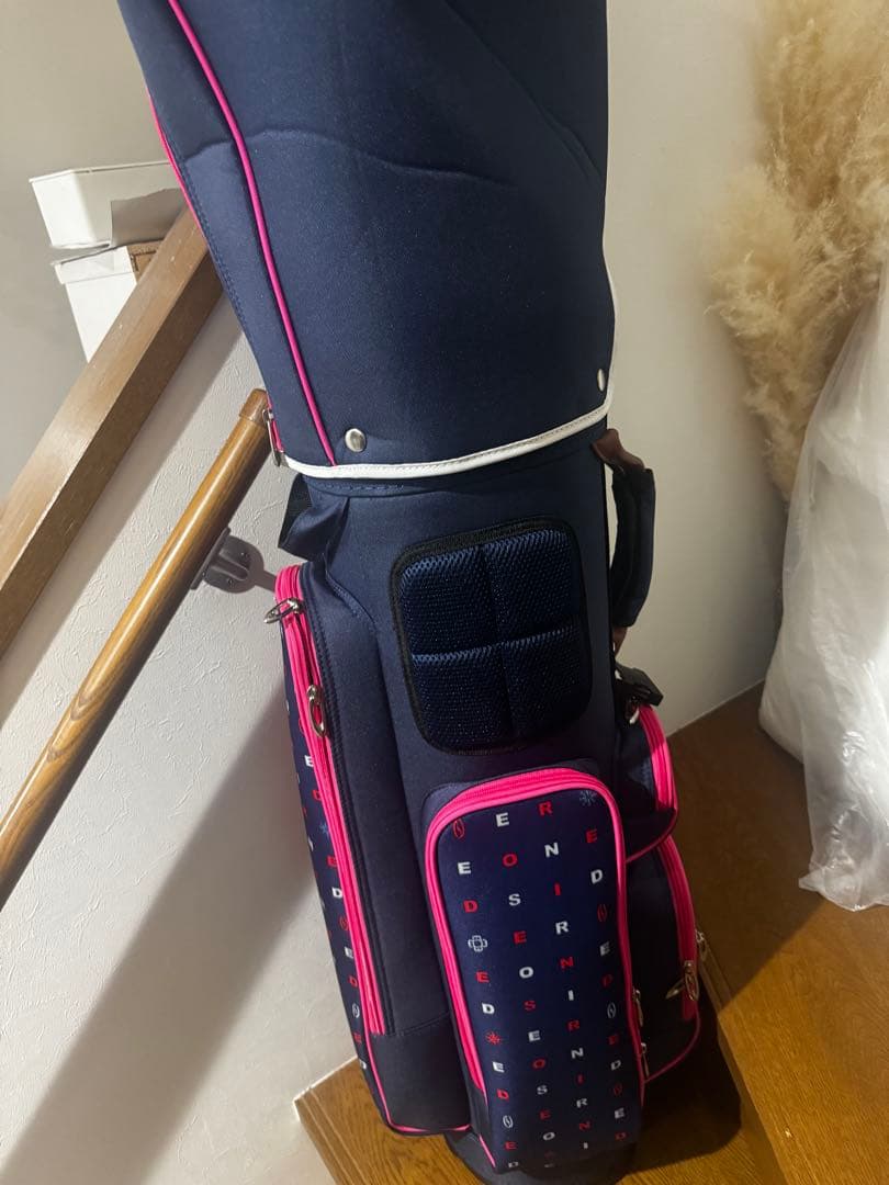 新品 ONESIDER キャディバッグ ネイビー レディース ゴルフバッグ