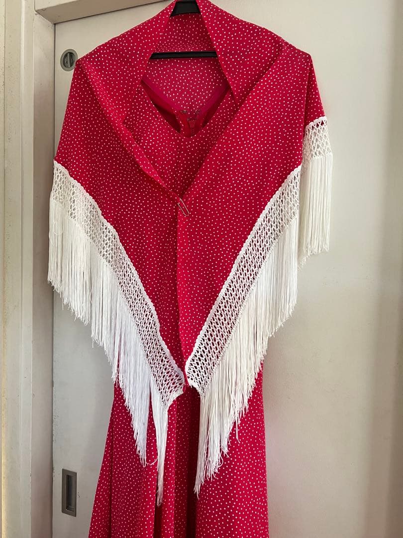 フラメンコドレス ワンピースショール付き