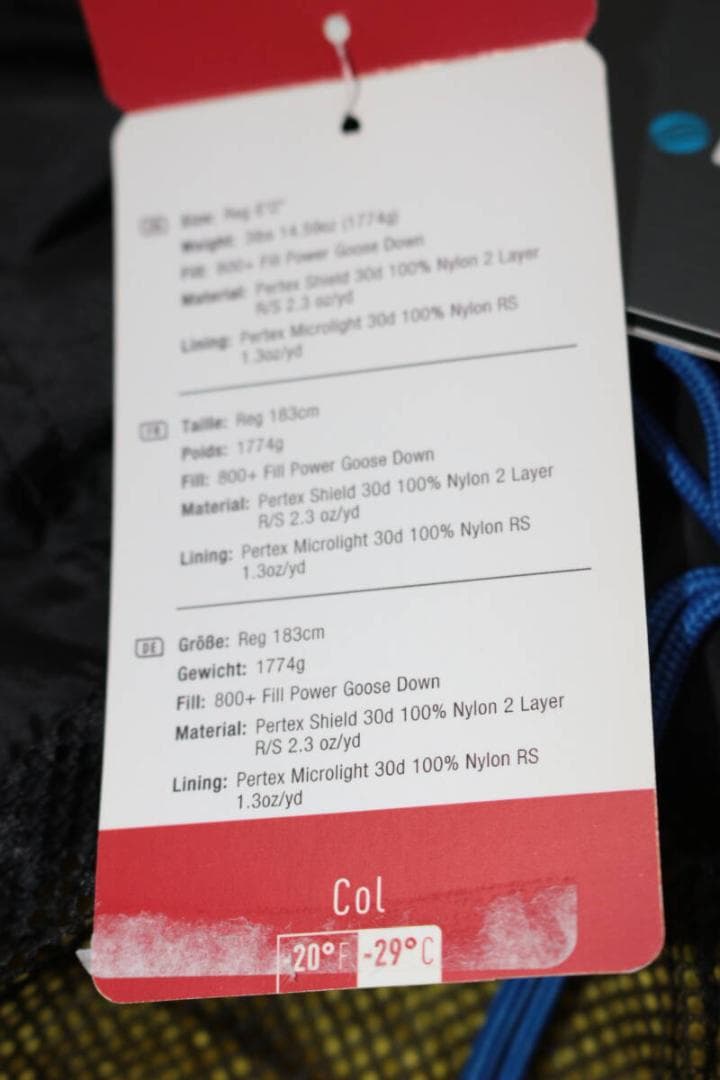 マーモット　Marmot　COL　-20　L　800+FP　防水透湿　-29℃