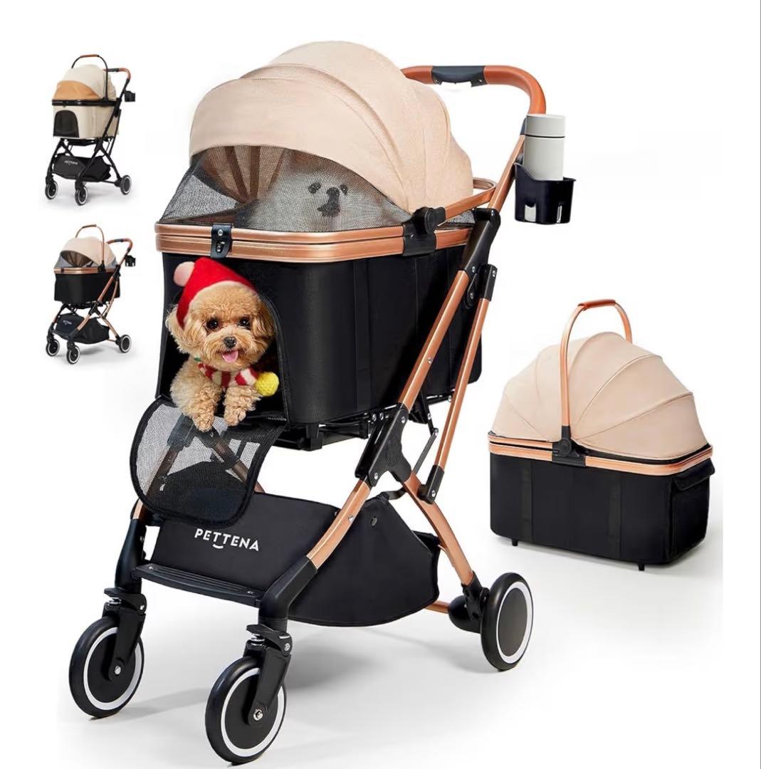 n*s様 PETTENA 最新ペットカート 折りたたみ式 黒
