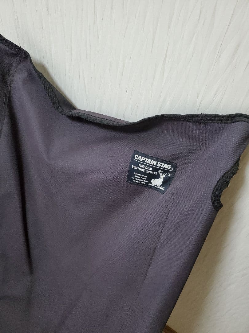 アウトドアチェア 3段階リクライニング機能 収納ポケット付き ブラック