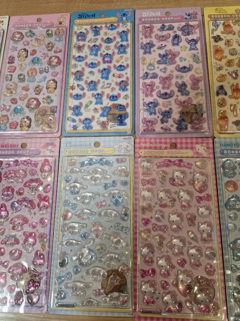 ボンボンドロップシール ディズニー サンリオ12枚セット
