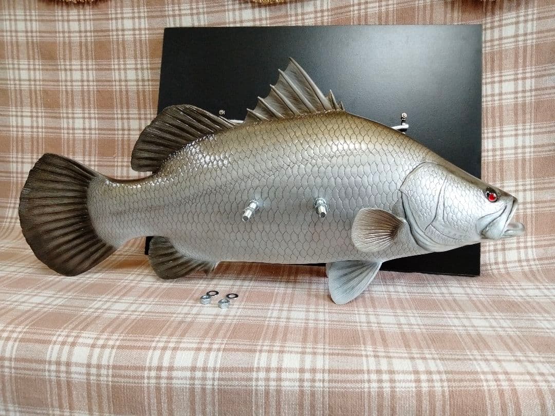 ハンドメイド　50cmアカメ壁掛け　フィギュア　レプリカ　オブジェ　怪魚釣り