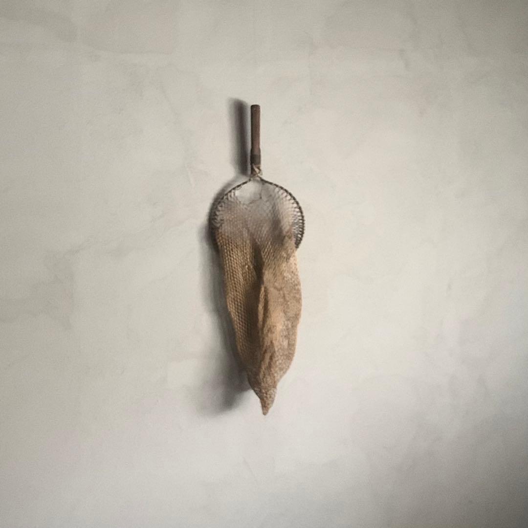 古い 玉網 タモ 古道具 アンティーク オブジェ