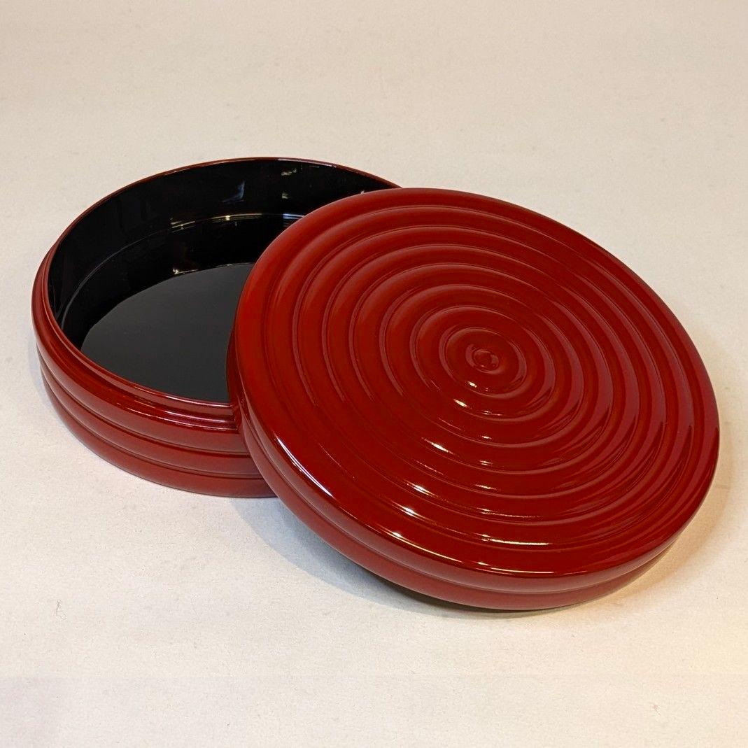 【ゲリラセール・新品】 筋香合　朱漆　6寸　朱塗り　寺院用具　香合