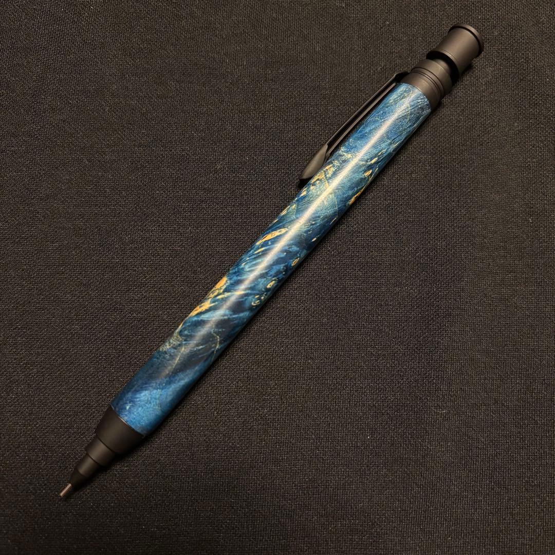 【スタビライズドウッド】瘤杢 木軸ペン　シャーペン 三神craft金具