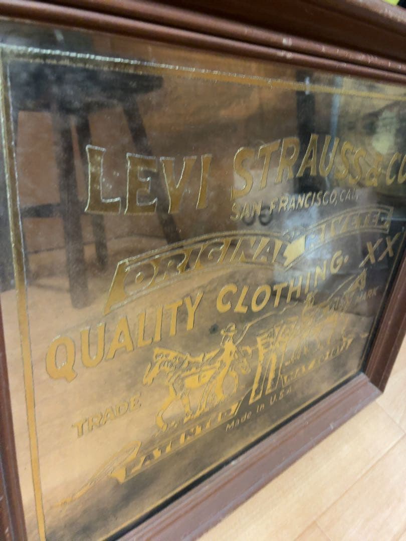 LEVI'S リーバイス 1973年 パブミラー 大型 ビンテージ 看板 店舗鏡