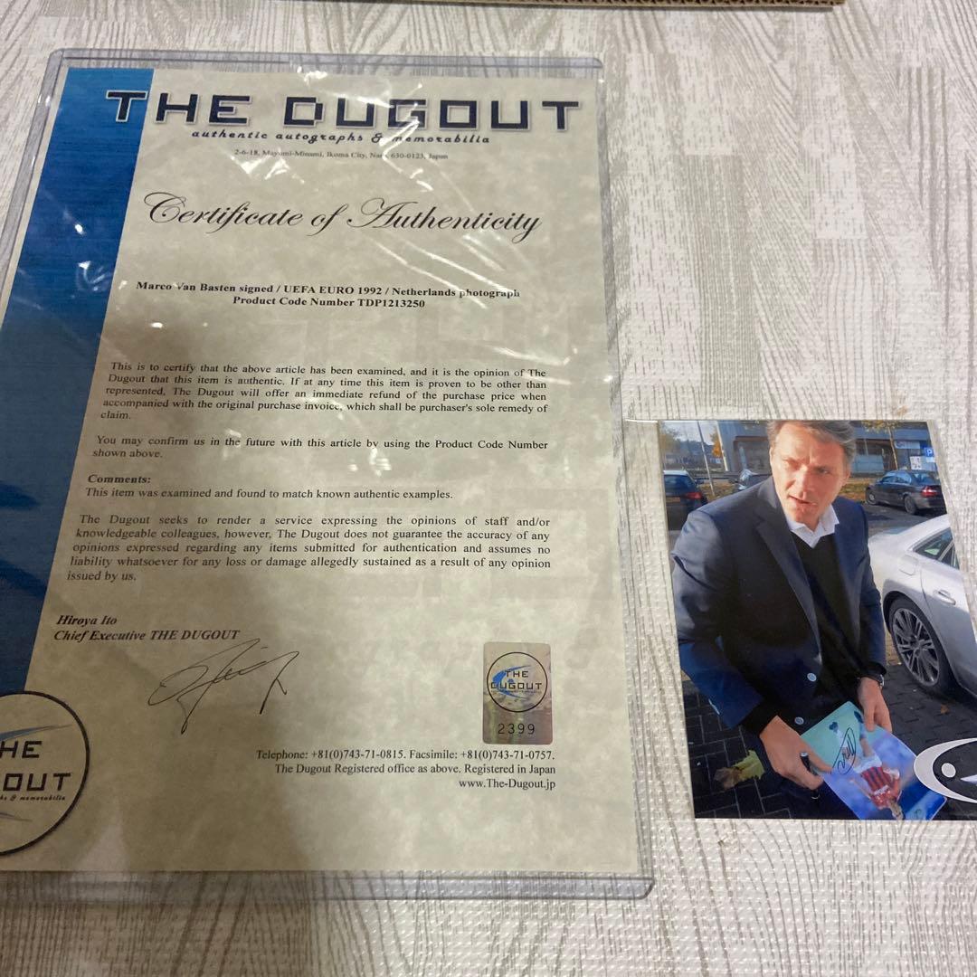 マルコ・ファン・バステン　直筆サイン入りフォト　額入り