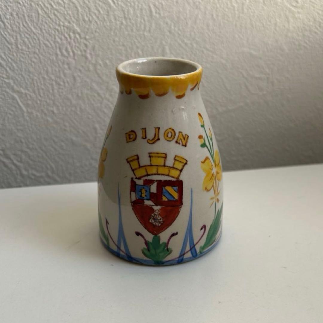 Mustard pot 花柄のマスタードポット　ディジョン　DIJON