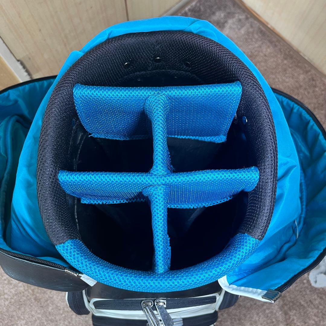 NIKEゴルフ キャディバック 5分割 白 黒 青 9.5型相当