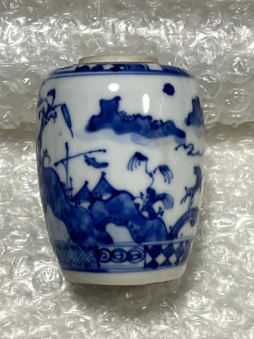 染付　花瓶　茶入　京焼　道ハ