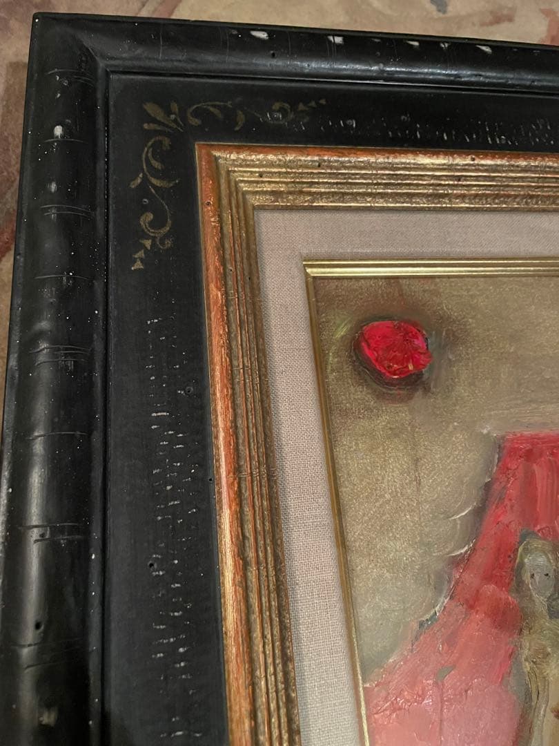 絵画　織田廣喜　オダヒロキ　富士と少女　油彩　織田ひろき　美術品　おだひろき