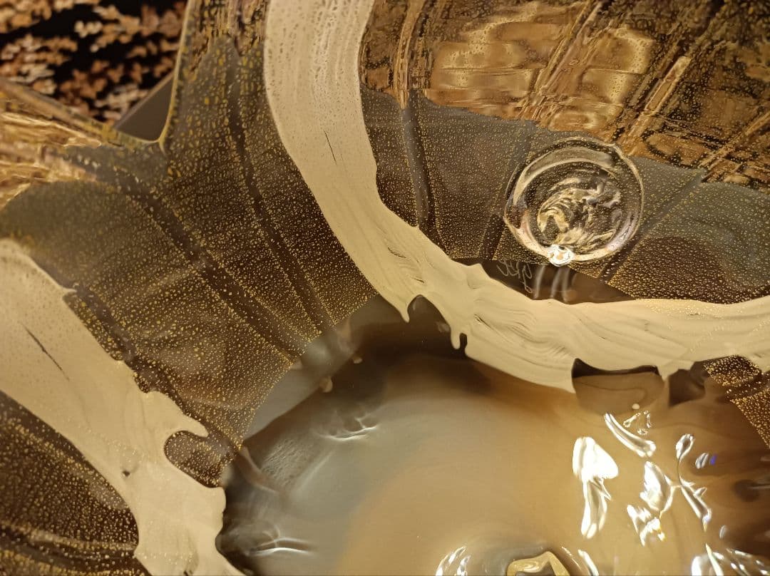 資産に★西中千人　☆脚付き☆　瀟洒な器　ガラス工芸品　作家物