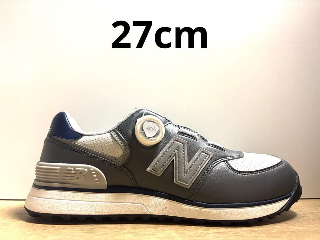 未使用 27cm 2E ニューバランスゴルフシューズUG574BJ4 グレー