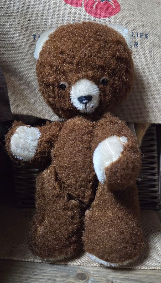 DDRベア　ポンチ目　アンティークテディベア