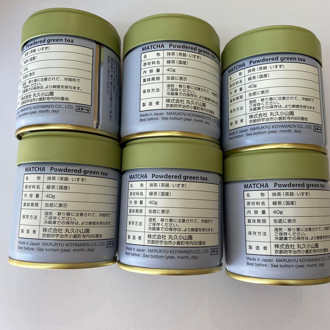 抹茶丸久小山園五十鈴40g6缶セット