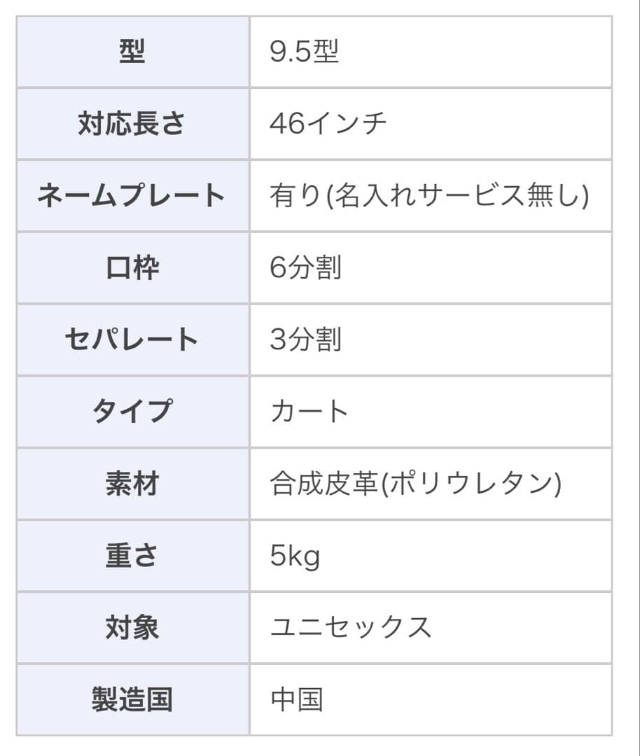 Admiral キャディバッグ シルバー 9.5型　中古品　アドミラル