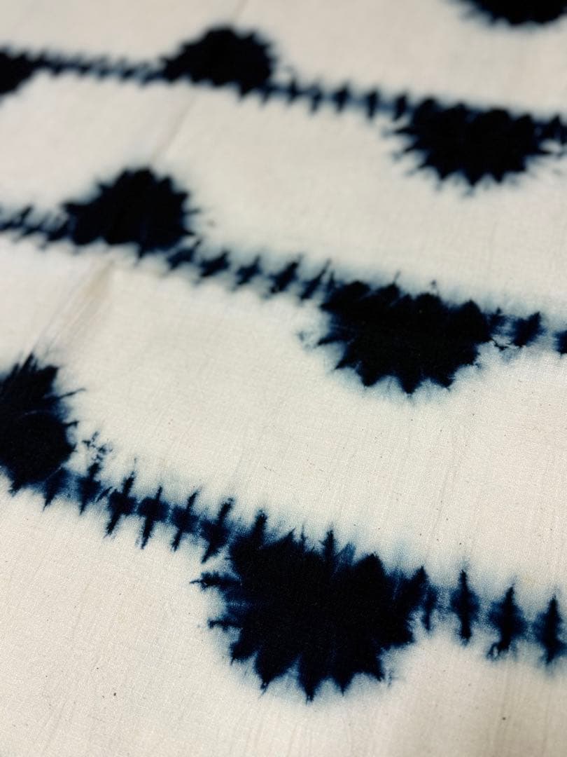 N5「片野絞り」民藝 藍染絞り職人 片野かほり 藍染絞り布 国展 出品作品