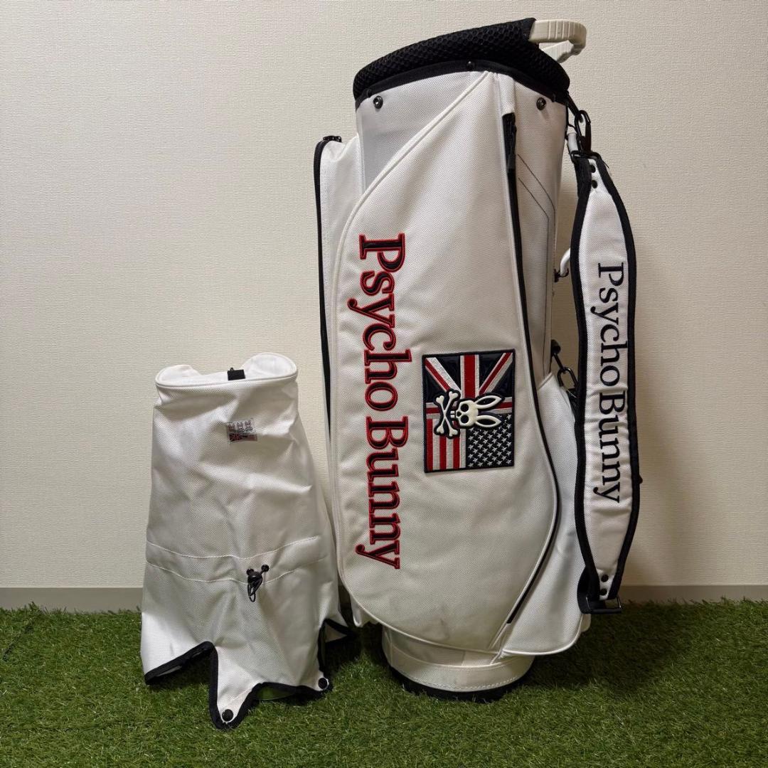 PsychoBunny サイコバニー キャディバッグ 美品 ホワイト系 軽量