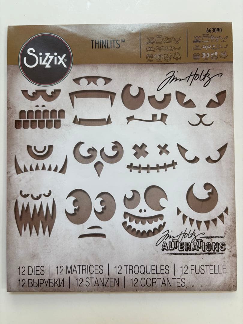 アルバム・スクラップ Sizzix Frightening Faces Tim Holtz
