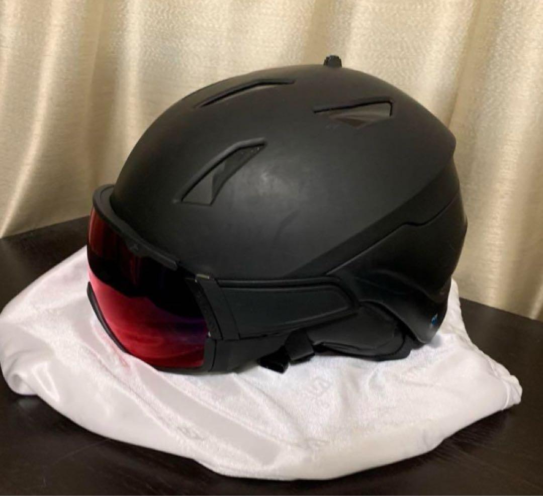 お値段変更しましたSALOMON 新品ミラー付L ゴーグル一体ヘルメット