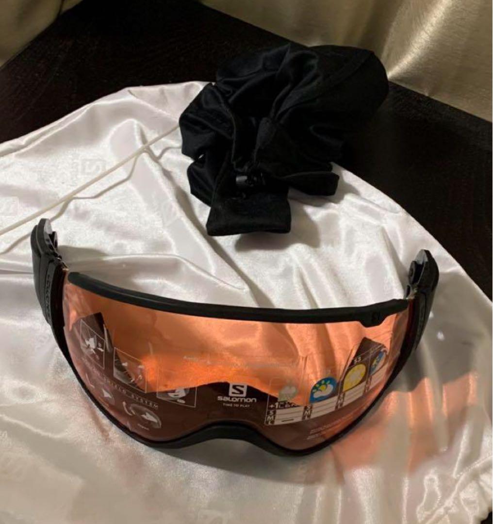 お値段変更しましたSALOMON 新品ミラー付L ゴーグル一体ヘルメット