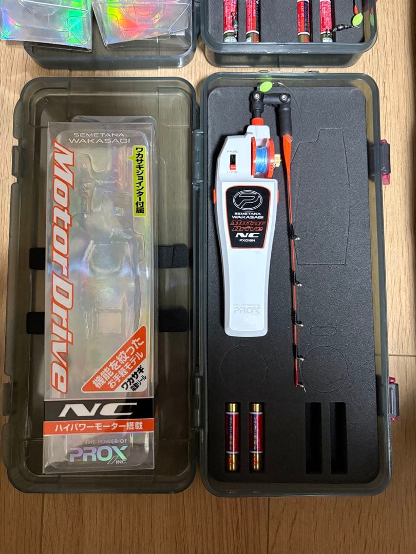 プロックス　ワカサギ釣りセット　リール　穂先　ケース　モータードライブ　PROX