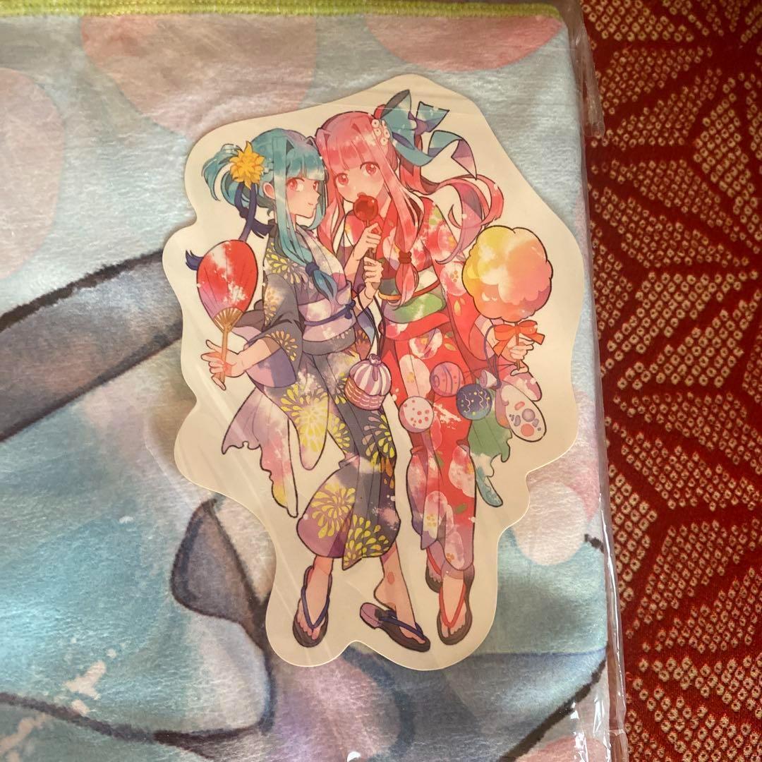 公式描き下ろし 琴葉姉妹 ほぼ等身大 浴衣姉妹マイクロファイバータオル