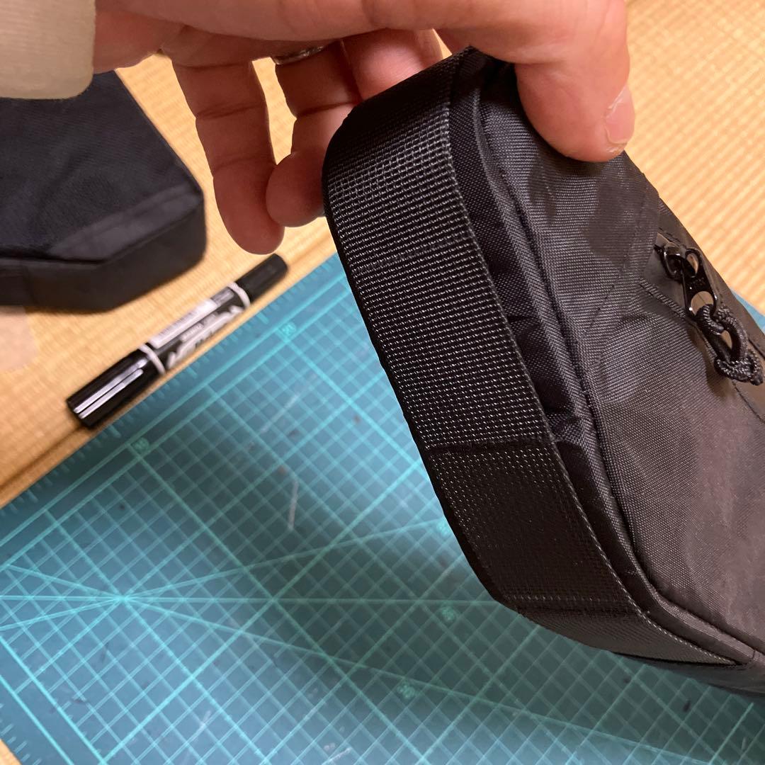 ハンドメイド　フレームバッグ　x-pac ブラック　42cm