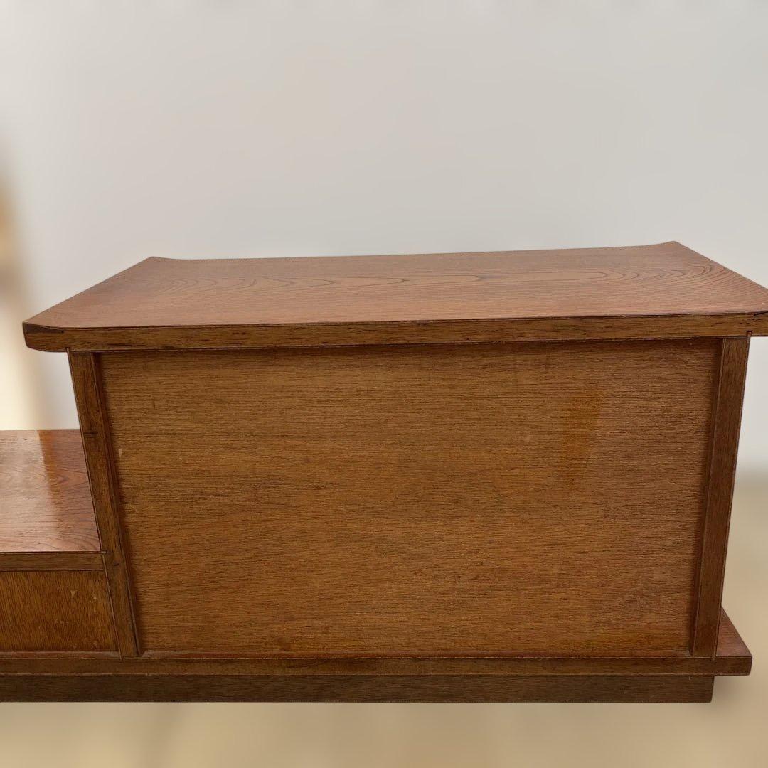 木製（欅？）シンプル置き床　引き出し付き