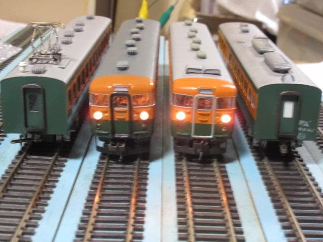 国鉄 急行形165系 4両セット HOゲージ　(金属製 / カツミ製）