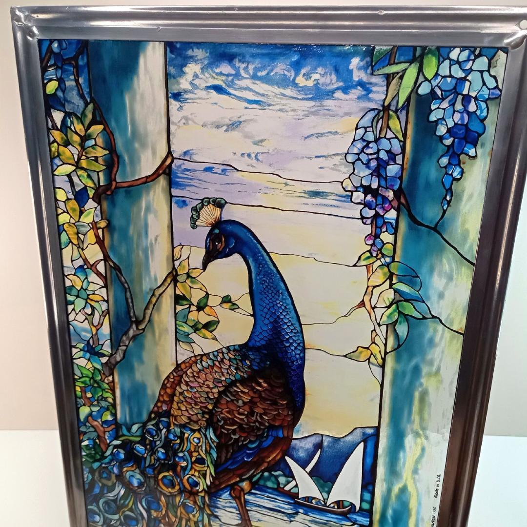 ルイスCティファニー ステンドグラス Peacock孔雀 グラスマスターズ社
