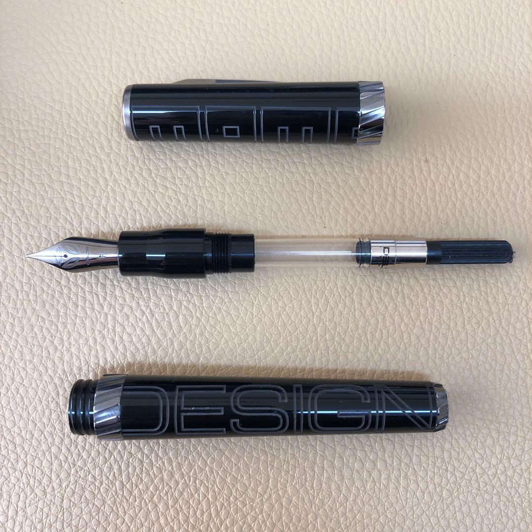 DELTA デルタ 万年筆 モモ・デザイン トルク ブラック・ガンメタル F