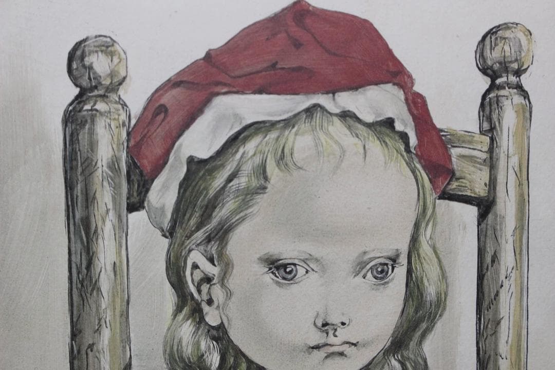 藤田嗣治 エスタンプリトグラフ「少女」 21/250