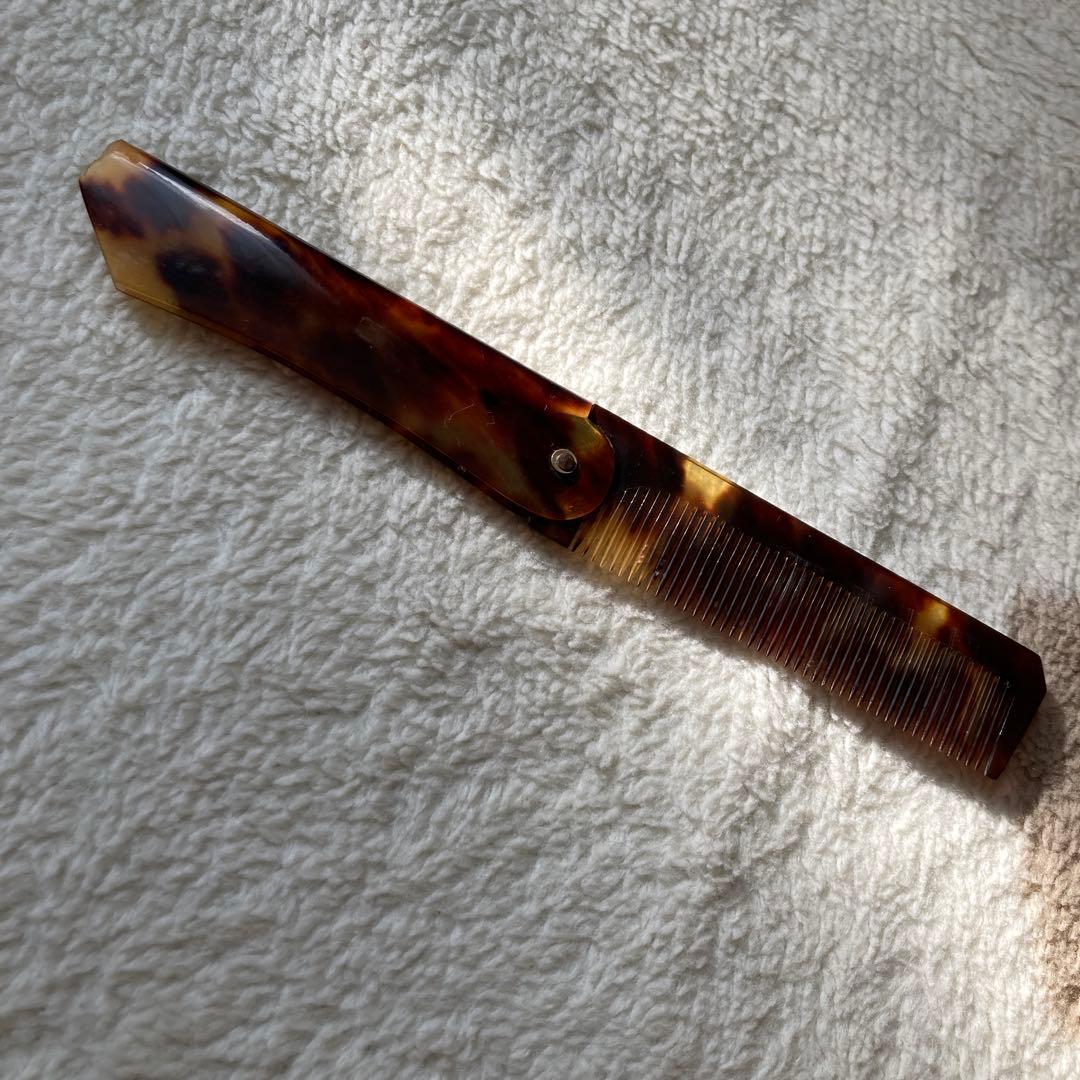 鼈甲　ベッコウ　べっ甲　櫛　ヴィンテージ　アンティーク