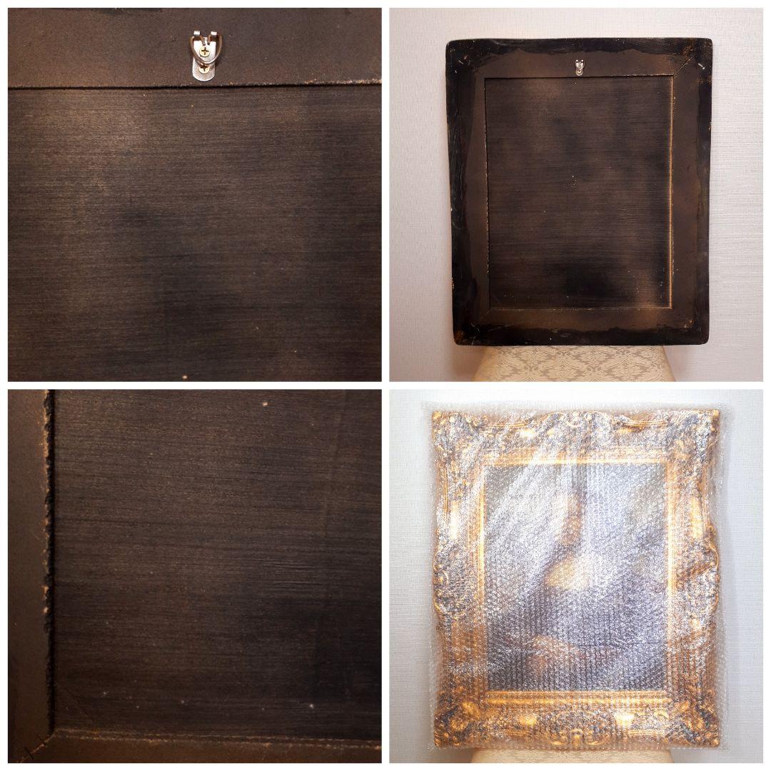 輸入雑貨　ダヴィンチ作　絵画　モナリザ　良質キャンバス生地　金箔使用　額絵