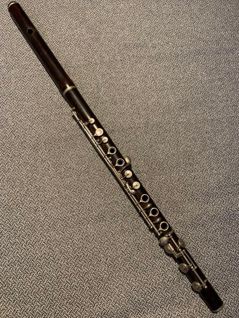 【19世紀オリジナル】円錐ベーム式木製フルート　19世紀末パリ製　コーカスウッド