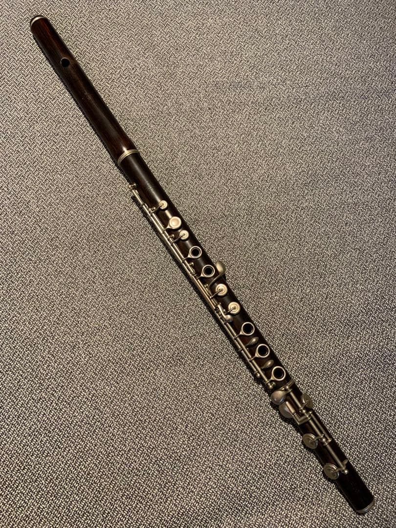 【19世紀オリジナル】円錐ベーム式木製フルート　19世紀末パリ製　コーカスウッド