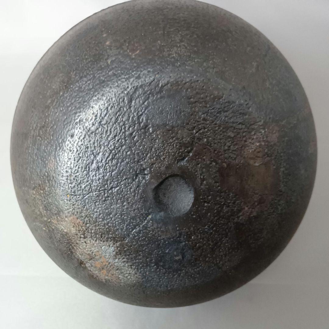 人間国宝 高橋敬典 正寿堂 霰 粒銀象嵌堤手 斑紫銅蓋 鉄瓶