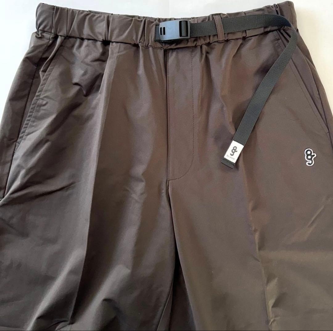 センタープレス調整可能パンツ チョコレートブラウン