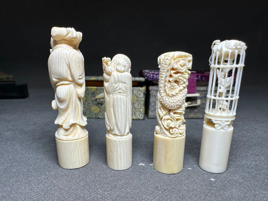 極上　印鑑　印材　置物　古美術品　 細密細工　骨董　アンティーク　彫刻 工芸品