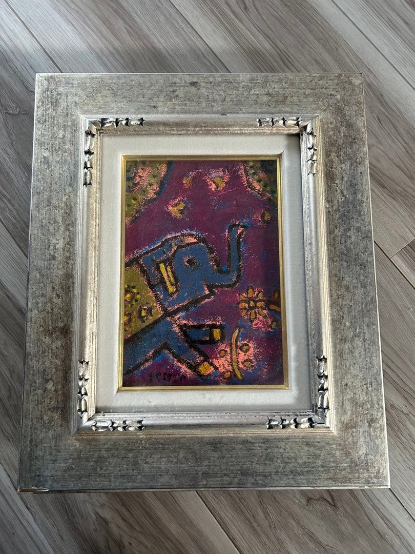 象デザインの装飾絵画 シルバーフレーム